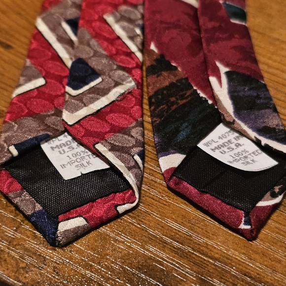 Oscar de la Renta Multicolor Patterned Ties - Picture 4 of 4